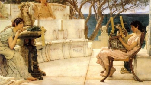 Sappho and Alcaeus by Lawrence Alma-Tadema