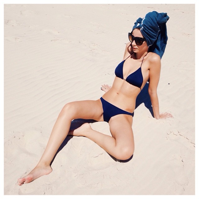 Sunny Sunday ☼ in our midnight triangle top and cheeky bottoms available www.castawaylabel.com