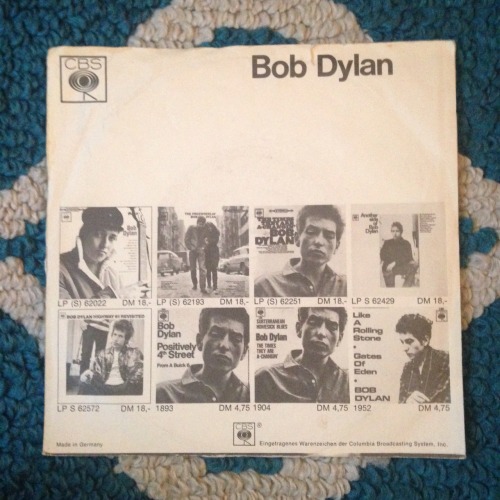 Bob Dylan - Can You Please Crawl Out Your Window / Highway 61 Revisited  1966 German Press (CBS