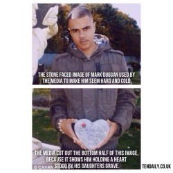terrasigillata:   thecrustychicano:  mitsurugireiji:  fasteronfire525:  xbeatrce:  It’s important that people see this  I dont even know who this is, but the media pulls shit like this often and it should be publicized.  mark duggan was the young man