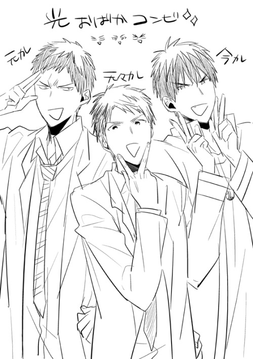 dr-vegapunk:  Kuroko’s present and past lights. The Light Trio by 佐藤 