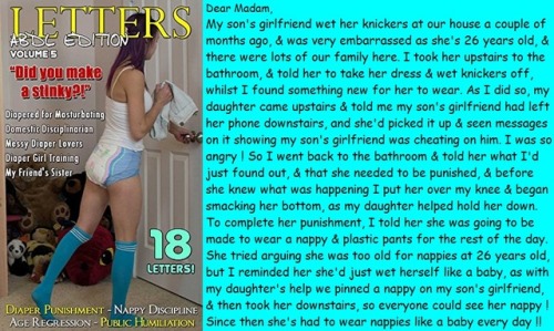 itsnappiesforyou:26 year-old put back into NAPPIES for wetting her knickers & SPANKED for cheati