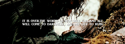 elveinking:They will look for his coming from the White Tower. But he will not return.requested by o