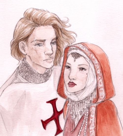 spectral-musette: Anakin and Padmé in the Crusades AU for @the-far-bright-center(featuring An