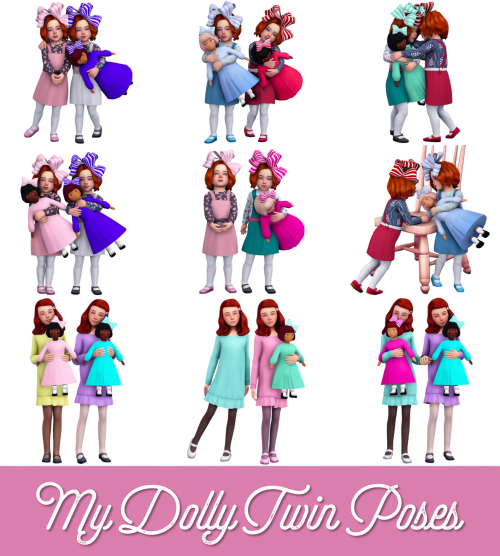 atashi77: My Dolly Twin Poses:Requested by one of my Tier 3 Patrons. Read here about requesting pose