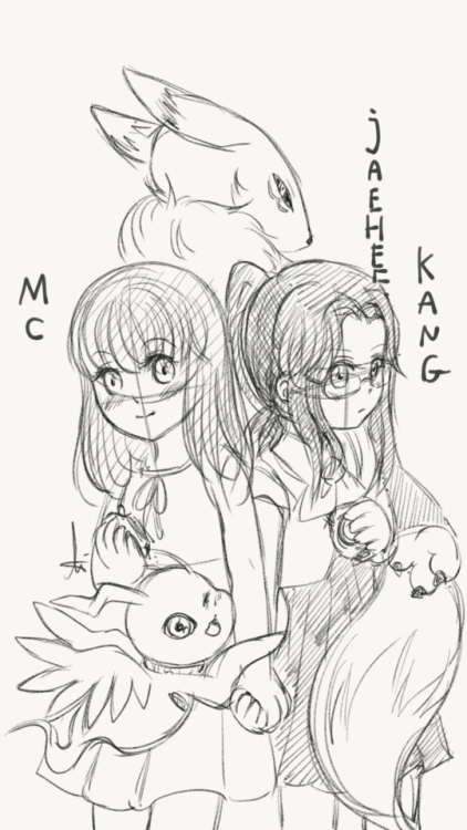 agiaputri - Mystic messenger x digimon AUIf only they were...