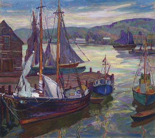 wonderingaboutitall:Harbor Scene - Fern Isabel Coppedge