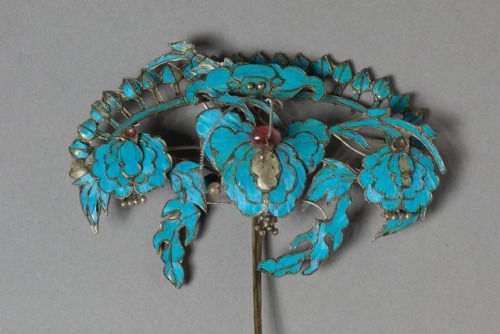 Headdress Ornament, 1800, Cleveland Museum of Art: Chinese ArtSize: Overall: 8.9 x 8.6 cm (3 ½