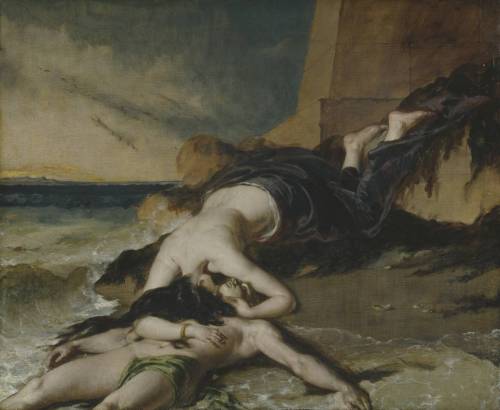 Hero, Having Thrown Herself from the Tower at the Sight of Leander Drowned, Dies on his BodyWilliam 