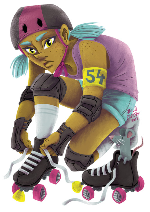 Roller kid!A digital piece I just finished. Wanted to draw a human after a while again. Had to throw