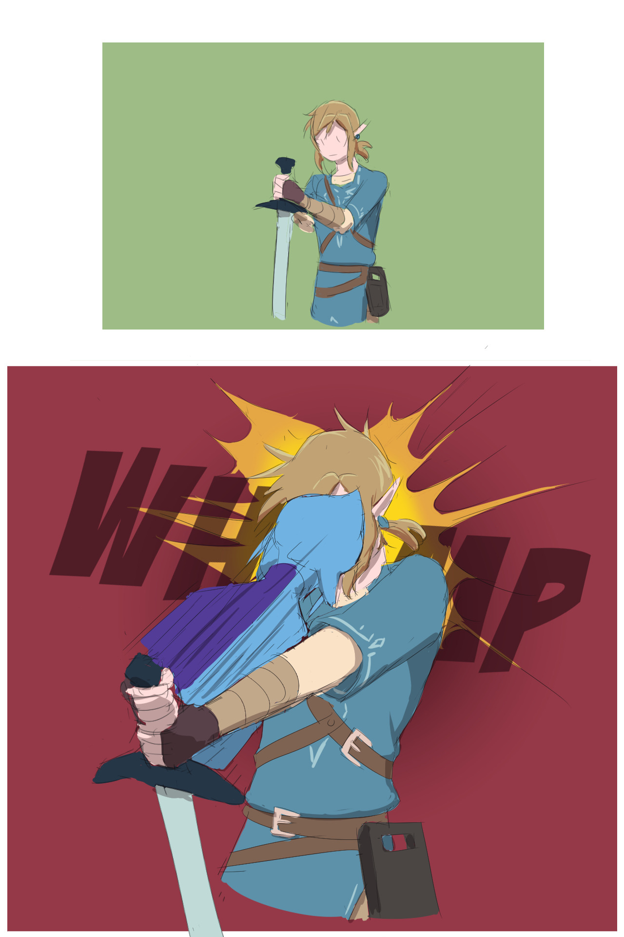 arrhythmiacomic: the part with the master sword in botw is a nice marriage of story