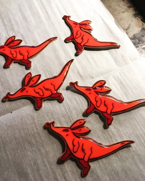 WIP of some aardvark pins I’ve been workin on. I can’t wait to get them finished up!