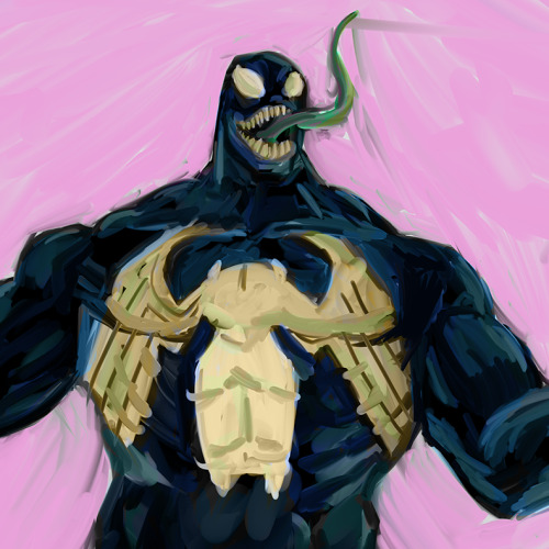 Learning to digital paint. Here’s a Venom study.