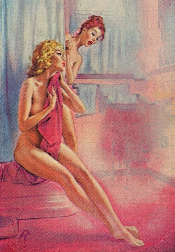 pulpconfessions: From the paperback “A Bit of Fluff”   Art by Paul Rader  
