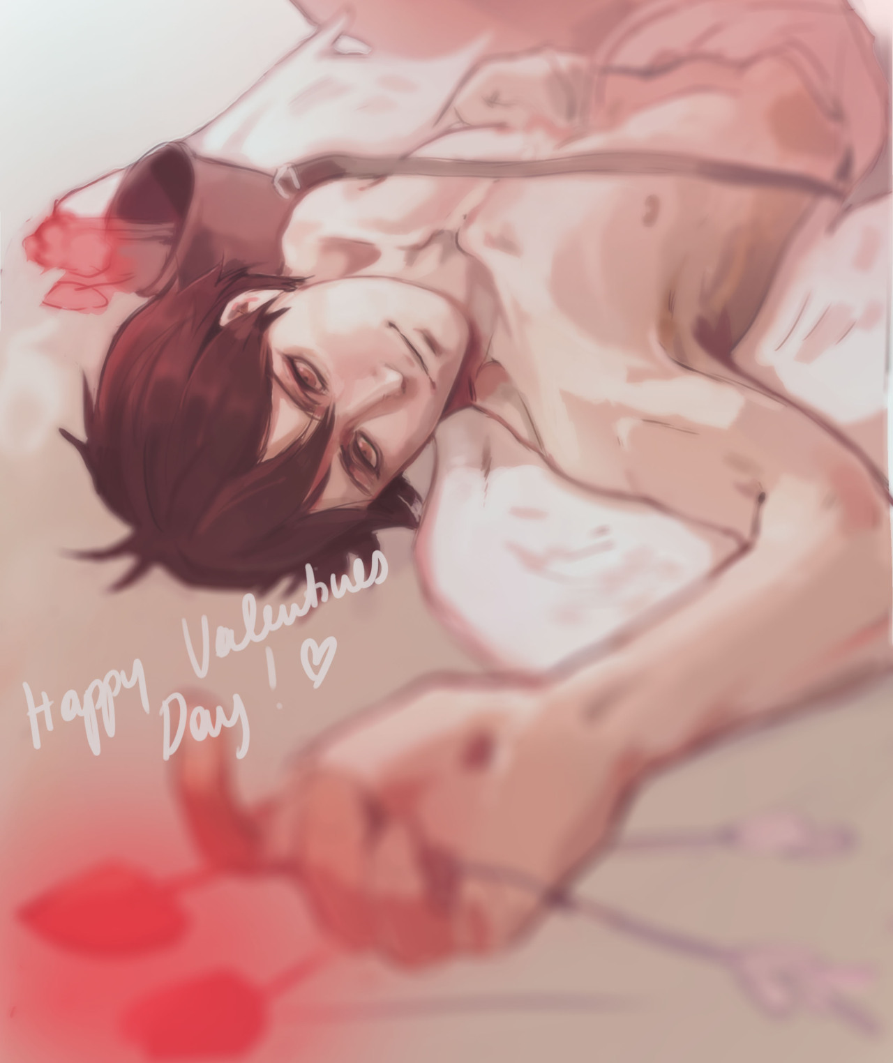 koujaq:  HAPPY VALENTINES DAY! I’ve never drawn something this fluffy and gay.