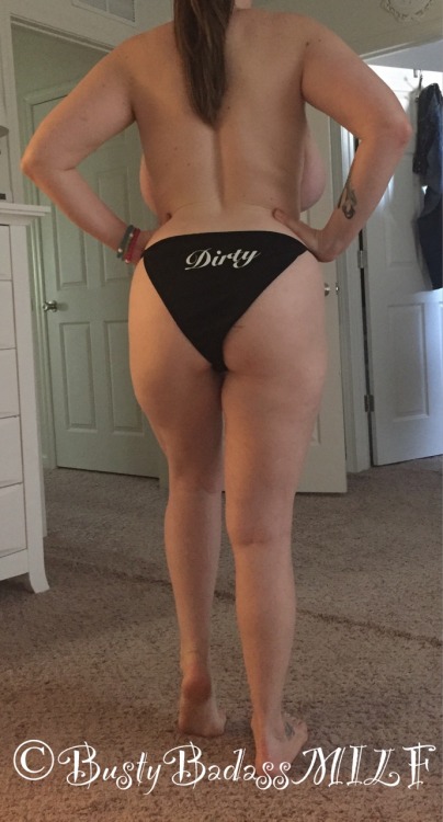 bustybadassmilf: sassysexymilf:   I was a “dirty” girl so I decided to show hubby by wearing my sexy and dirty panties!  I should be spanked for being dirty!!!  Lol Love BustyBadassMILF 💋💋💋  Spank spank sexy @bustybadassmilf *giggle* You