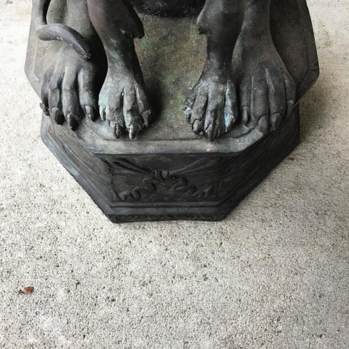 #talons #paws #claws our little mascot @susancampbelljewelry in #downtownpensacola #sculpture #dark 