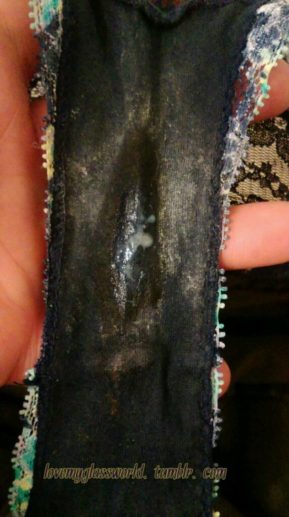 lovemyglassworld:Day 3 . …..panties before stuffing