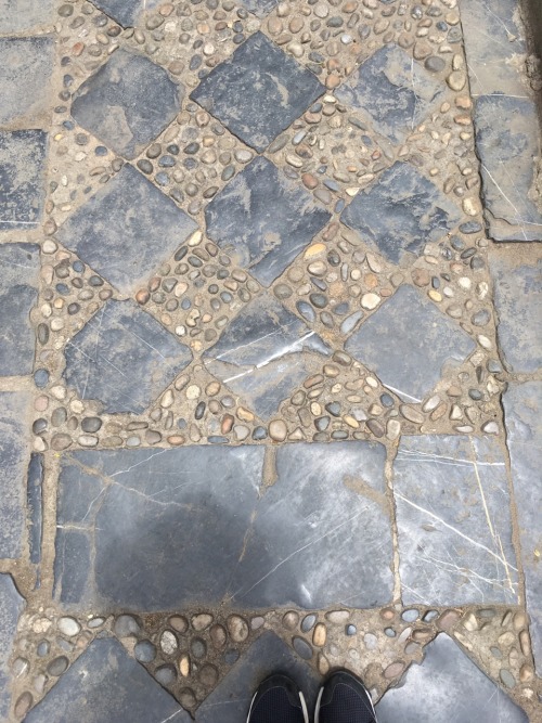 Stone floor outside Cajamarca Cathedral, Peru