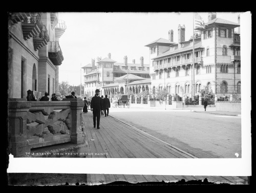 St. Augustine, Florida. The Plaza and Ponce de Leon Hotel. Between ca. 1880-1898.