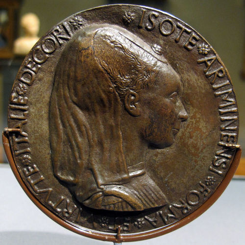 Medallions of Italian noblewoman Isotta degli Atti by Matteo de’ Pasti, 1446