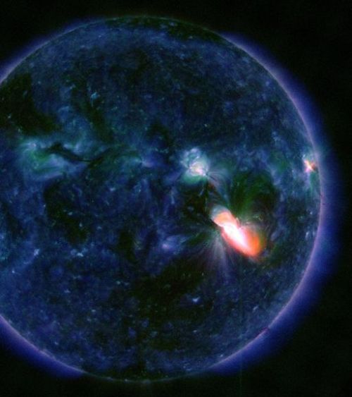 Spaceweather.com…After days of suspenseful quiet, huge sunspot AR2665 finally erupted on July