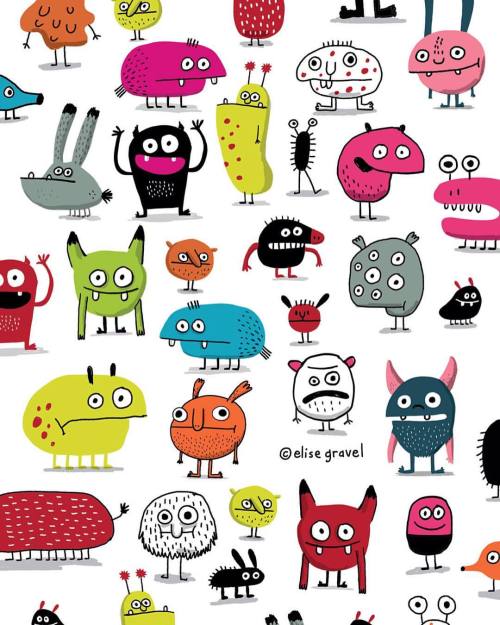 elisegravel: More #monsters ! #illustrationoftheday #illustration