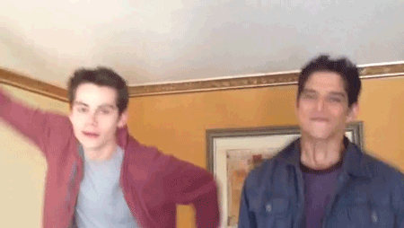 teenwolf:  Dylan and Tyler jumping on a bed. 2/2 