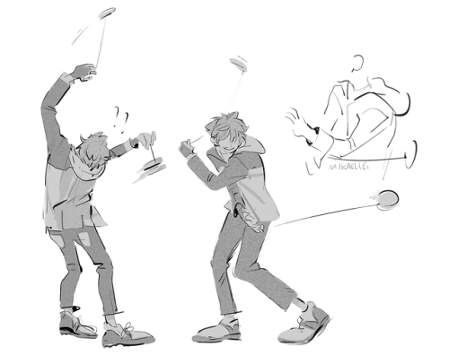 eternalfrowning:  Sora, Connor and Reese share the same french voice actor, so this happened ah( yoyo instead of the coin..and Vanitas as RK900 because yes )