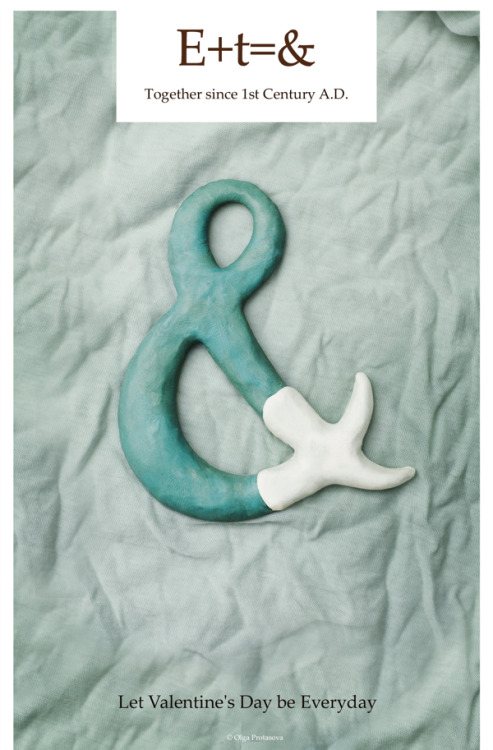 sixtensason:  mimilin:  betype:  Ampersand Valentine’s Day Postcards by Olga Protasova  & tellement de encore…  everyday