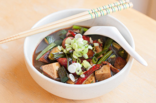 veganrecipecollection:(via Mission Chinese Style Tofu with Radish and Shiso | Herbivoracious)