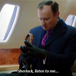 enigmaticpenguinofdeath:  Mycroft & Sherlock’s relationship summed up in two gifs. 
