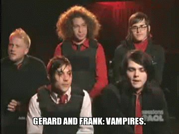 ierosway:gerardwhichwayarethepickles:Werewolves or vampires?i’ve always loved how frank and gerard l