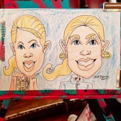 Caricature done today at the Melrose Arts
