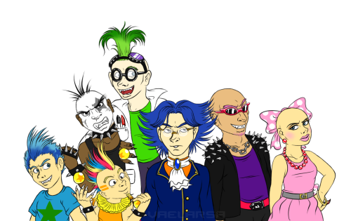 douchebagvonkoopa: sailorgradius:  Flat color human koopalings.I want to shade this, but I’m a
