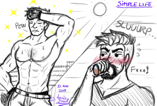 Just had to doodle from the latest “Simple Life” chapter by @w4nderingstarfanfics, cause it was a fu