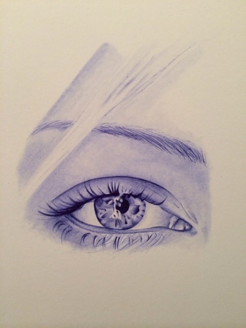 My other eye drawing of P!nk ( Alecia Moore) with bic pen.  Please follow me on Instagram @ wega13ar