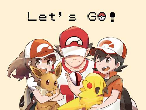 rainyazurehoodie: Pokemon Let’s Go! They have the same symbol as Red and is cute. (also people