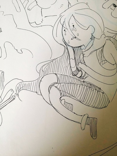 purpleorange:  Some adventure time doodles. Man I’ve watched the leaks of the new mini series and it was just….CN can’t you please let this human boy be happy????