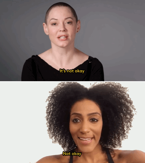 refinery29: Watch: Regular women and celebrities, many of whom have survived sexual assault or haras