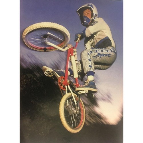 snakebitebmx: Todd Britton, 1988, kuwahara mounted! #bmx #oldschoolbmx #bmxracing #bmxtrails