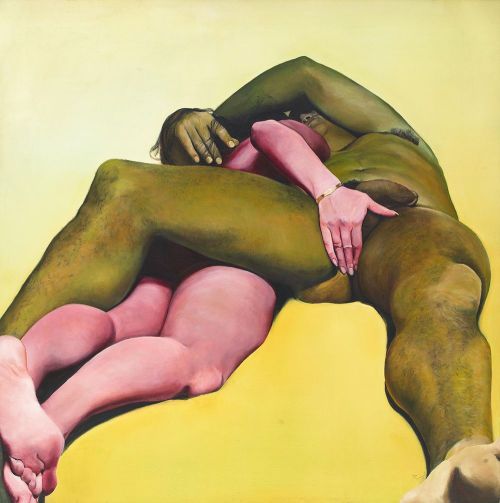 jareckiworld:  Joan Semmel — Erotic Yellow  (oil on canvas,   1973) 
