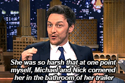 fallontonight:  James McAvoy and the rest of The X-Men cast bonded with constant