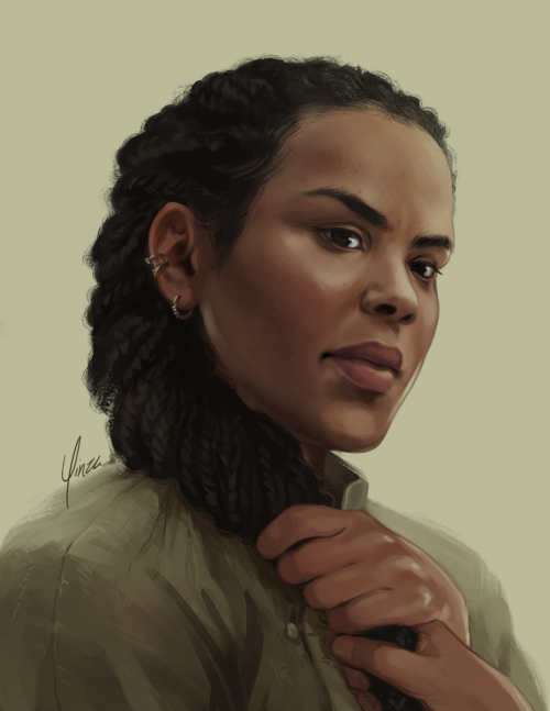 yinza:Nynaeve for this month’s portrait! She was always my fave in the books, I like the angry ones.