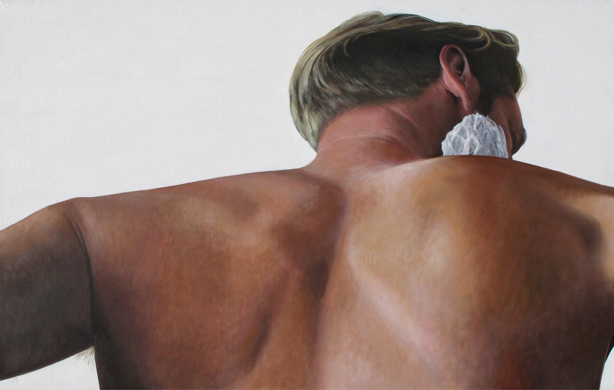 peter bowles, coming up for air, oil on canvas, 24 x 38 peterbowles.net