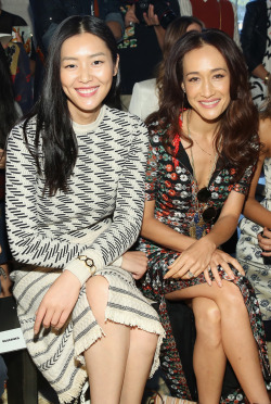 celebritiesofcolor:   Liu Wen and Maggie Q attend Tory Burch Spring 2016 at Avery Fisher Hall at Lincoln Center for the Performing Arts on September 15, 2015 in New York City.