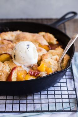 foodffs:  PEACH COBBLERFollow for recipesIs this how you roll?