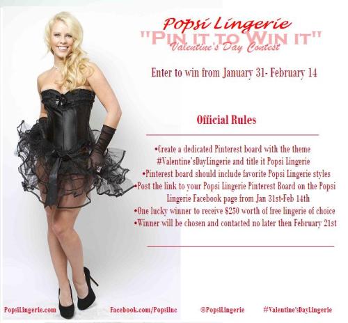 Start Pinning now to win! #Valentine'sDayLingerie 