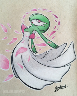 Romir-Draws:  Gardevoir - “Pokémon”Media: Faber Castell Classic Colored Pencils,