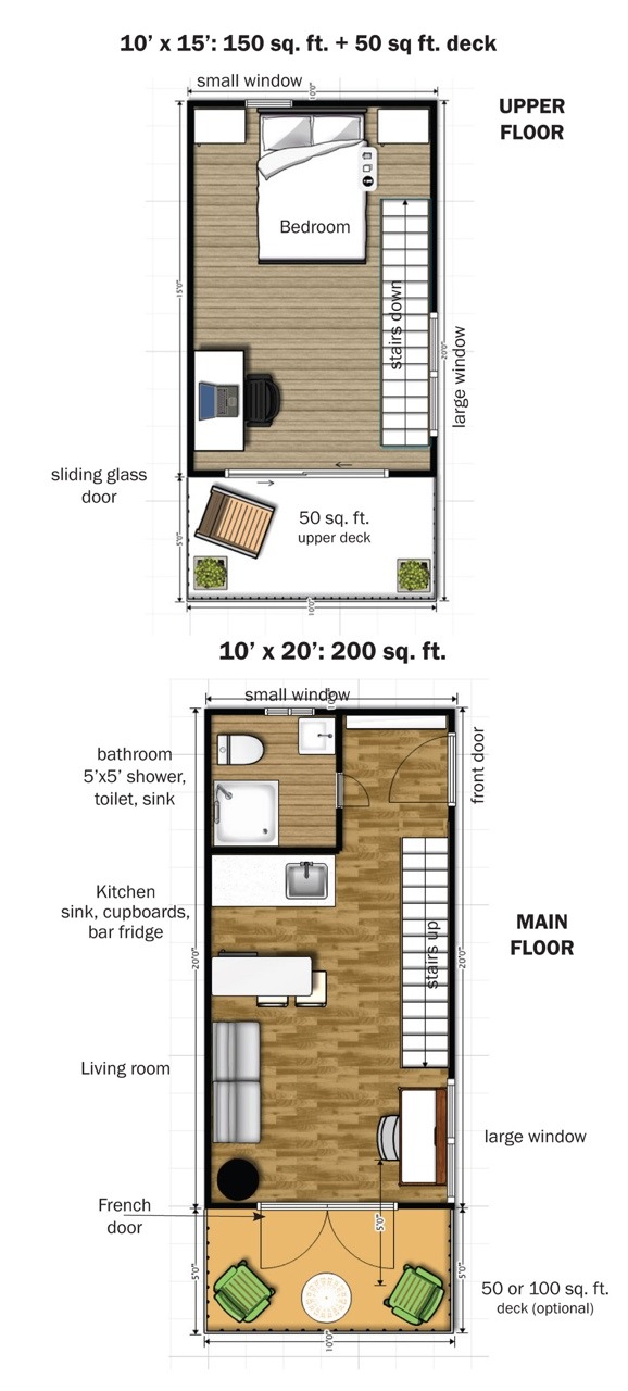 tinyhousedarling:  Eagle Microhome  The Eagle Microhome: is a 350 sq. ft., two floors